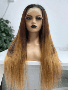 13*4 Frontal Lace Wig 1B/4/27 Colored Straight Wave Hair 24inches 26inches wigs