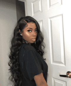 4*4 Transparent lace closure wigs Loose wave natural black colored 12inches to 32inches